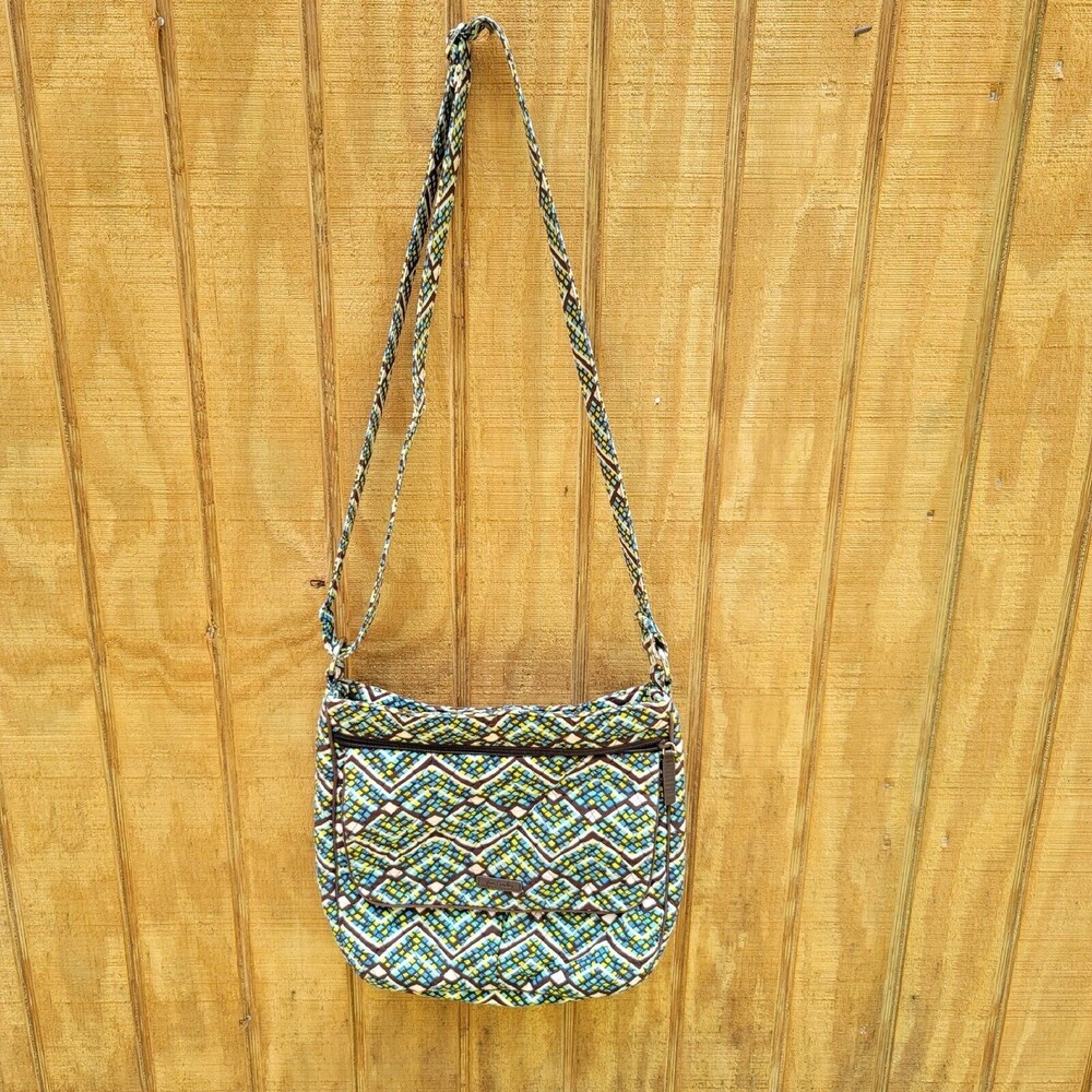 Vera Bradley Signature Double Zip Mailbag Rain Forest Print